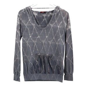 T-Party Tie Dye Hoodie Women’s Medium Gray Long Sleeve Lightweight Pullover Top